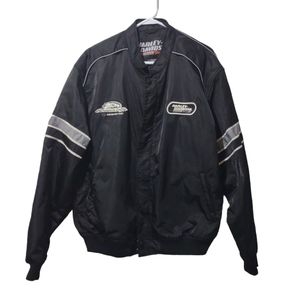 Harley-Davidson Racing Black Nylon Jacket Size XL Screamin Eagle